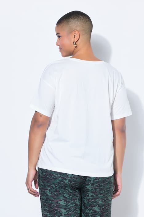 T-shirt, oversized, statement-borduursel