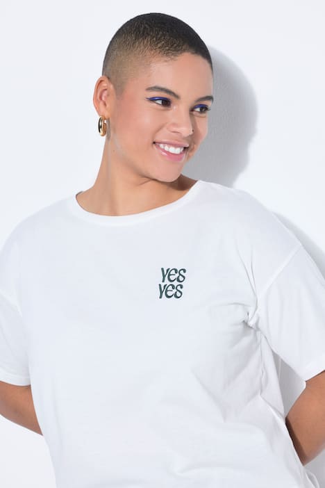 T-shirt, oversized, statement-borduursel