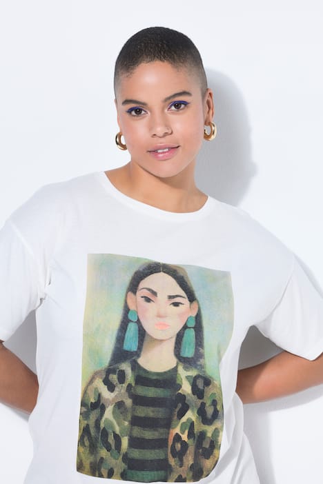 T-shirt, oversized, vrouwen-motief