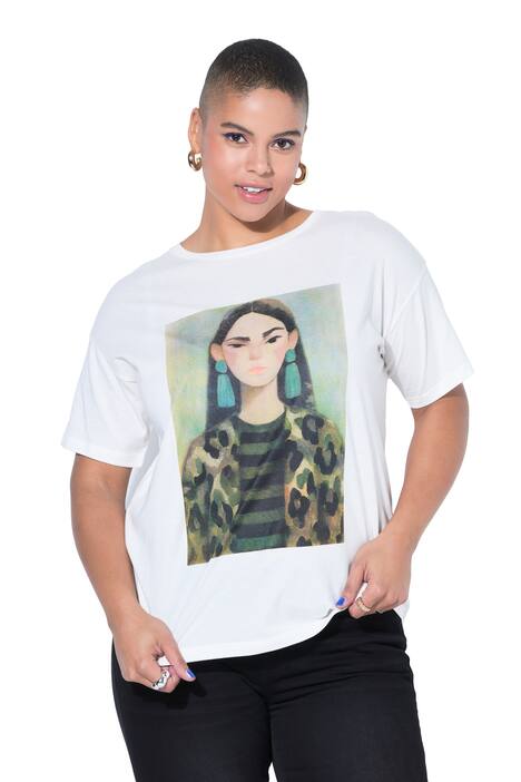 Tričko, oversize, motiv žen