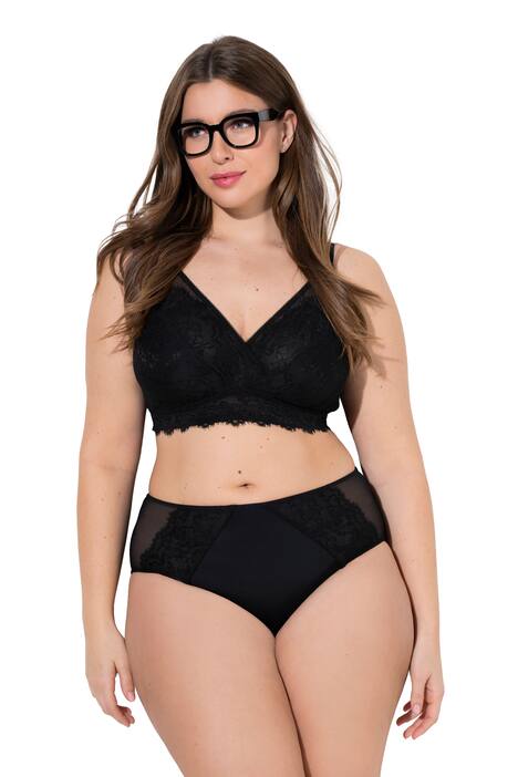 Midi kalhotky, krajková vsadka, ozdobný lem