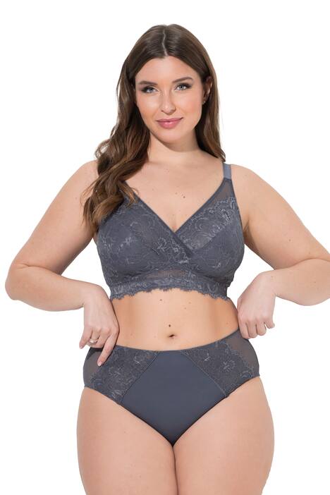 Midi kalhotky, krajková vsadka, ozdobný lem