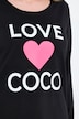 T-Shirt, A-Linie, Love Coco Herz-Motiv, Langarm