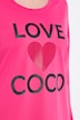 T-Shirt, A-Linie, Love Coco Herz-Motiv, Langarm