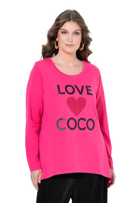 Tričko, A střih, motiv srdce Love Coco, dlouhé rukávy