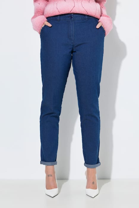 Hose, Tapered Fit, Taschen mit Rüsche