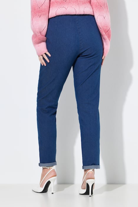 Hose, Tapered Fit, Taschen mit Rüsche