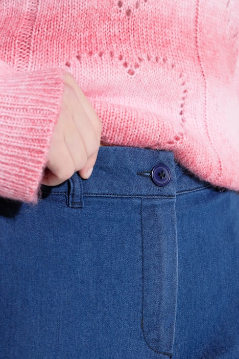 Hose, Tapered Fit, Taschen mit Rüsche