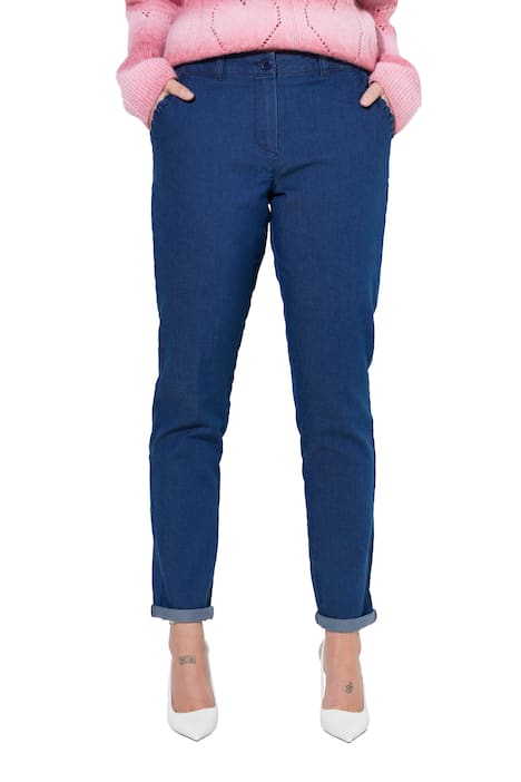 Kalhoty, zúžené, kapsy s volány