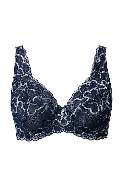 Podprsenka s kosticemi, srdíčka, krajka, košíčky B–F