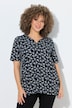 T-Shirt, gemustert, A-Linie, Tunika-Ausschnitt, Halbarm