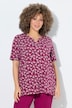 T-Shirt, gemustert, A-Linie, Tunika-Ausschnitt, Halbarm