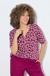 T-Shirt, gemustert, A-Linie, Tunika-Ausschnitt, Halbarm