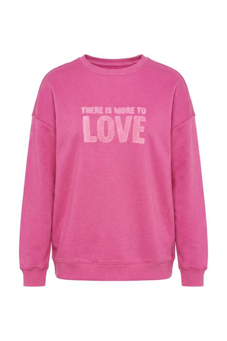 Mikina, oversize, froté nápis LOVE