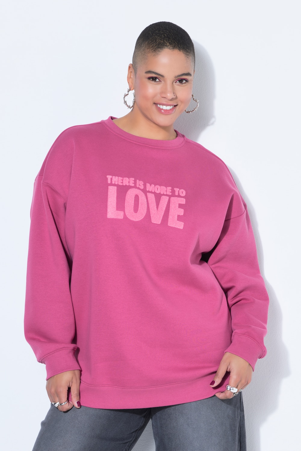 Sweatshirt, Oversize Shape, Frottee Statement LOVE