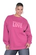 Mikina, oversize, froté nápis LOVE