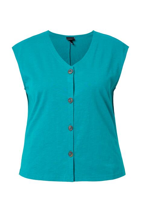 Žerzejová vesta, V výstřih, bez rukávů