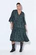 Maxi dress, A-line, camouflage, 3/4 sleeves