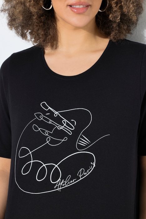 T-Shirt, Motivdruck, Classic, Rundhals, Halbarm