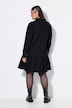 Robe oversize en jean, manches longues et larges et volant à la base