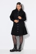 Robe oversize en jean, manches longues et larges et volant à la base