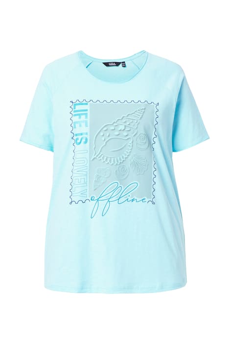 Tričko, mušle, áčkový střih, kulatý výstřih, polodlouhý rukáv