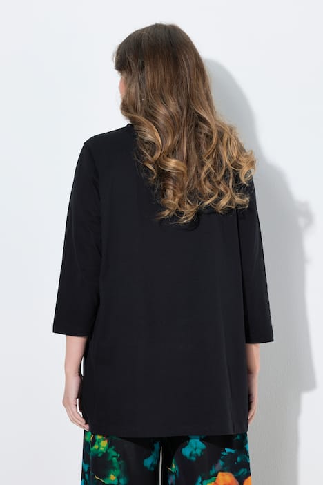 T-Shirt, A-Linie, VOILA Applikation, 3/4-Ärmel