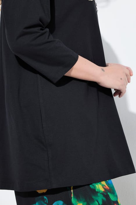 T-Shirt, A-Linie, VOILA Applikation, 3/4-Ärmel