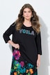 T-Shirt, A-Linie, VOILA Applikation, 3/4-Ärmel