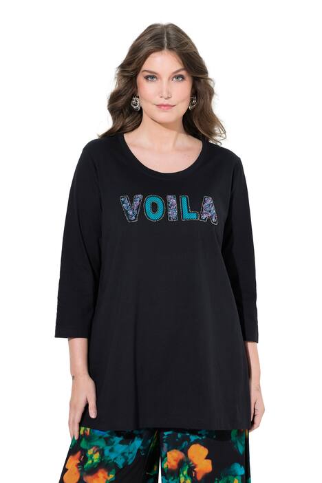 Tričko, A střih, aplikace VIOLA, 3/4 rukávy