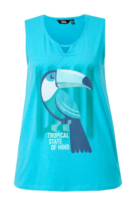 Top, tukan, flitry, V výstřih, bez rukávů