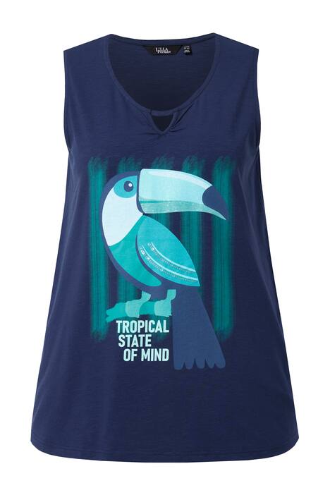 Top, tukan, flitry, V výstřih, bez rukávů