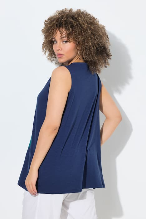 Top, Tukan, Pailletten, V-Ausschnitt, ärmellos