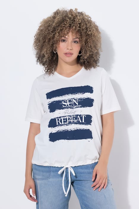 Sun Palms Repeat Graphic Drawstring Tee