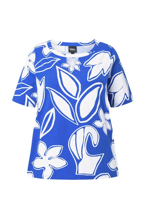 Tričko, áčkový střih, kulatý výstřih, výřez, polodlouhý rukáv