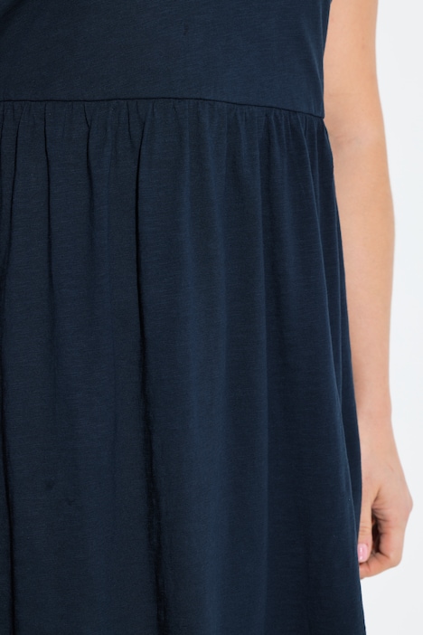 Longtop, Empirenaht, Rundhals, ärmellos, Biobaumwolle