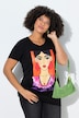 T-Shirt, Frauen-Motiv, offene Kanten, Halbarm