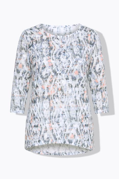 T-Shirt, A-Linie, Ausbrenner-Jersey, Glitzersteinchen