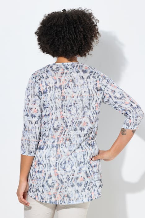 T-Shirt, A-Linie, Ausbrenner-Jersey, Glitzersteinchen