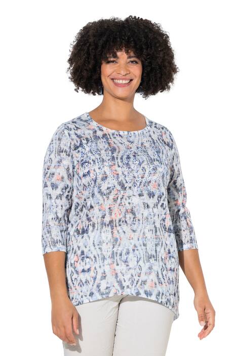 Tričko, A střih, průsvitný žerzej, třpytivé kamínky