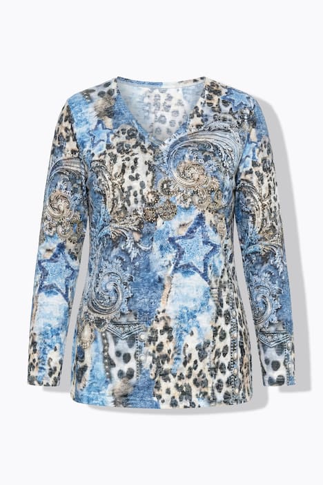 T-Shirt, Komfort Fit, Leo/Sterne, Glitzersteinchen