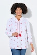 Bluse, A-Linie, Musselin mit Herz-Stickerei, Langarm