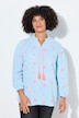 Bluse, A-Linie, Musselin mit Herz-Stickerei, Langarm