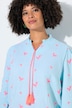 Bluse, A-Linie, Musselin mit Herz-Stickerei, Langarm