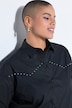 Overhemdblouse, oversized model, sierstuds