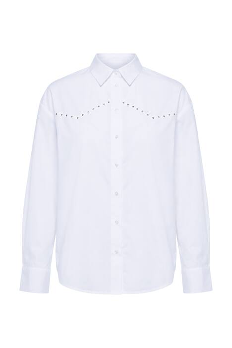 Košilová halenka, oversize, ozdobné nýt