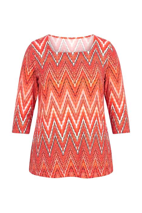 Tričko, A střih, klikatý vzor, hranatý výstřih