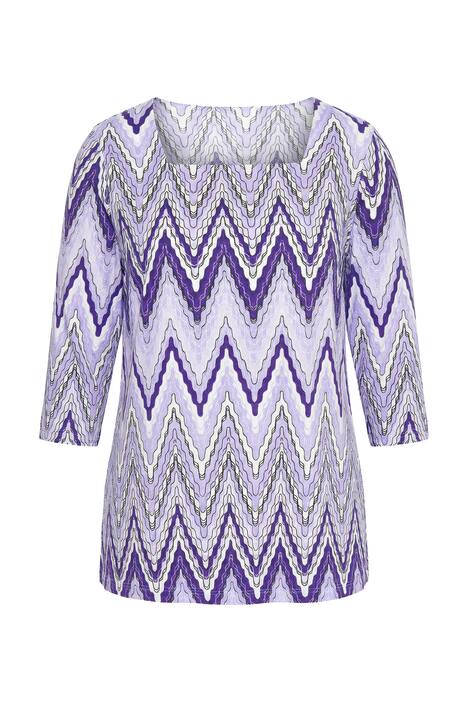 Tričko, A střih, klikatý vzor, hranatý výstřih