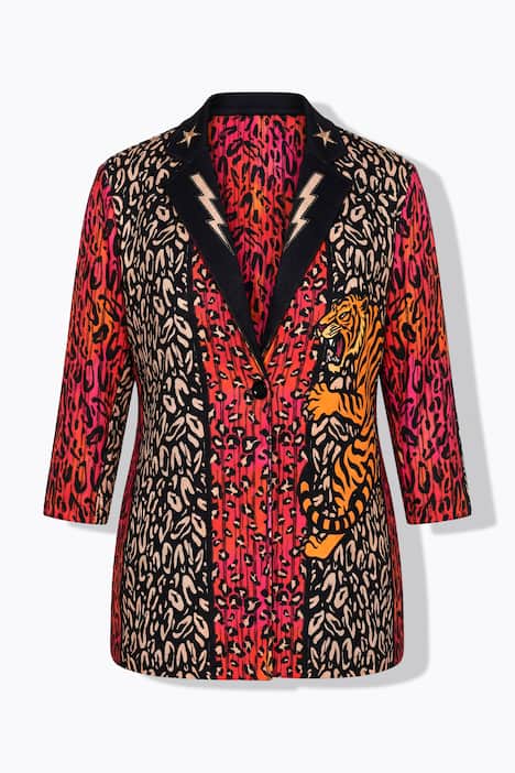 Blazer, Basic Passform, Scuba, Animal, Tiger-Motiv
