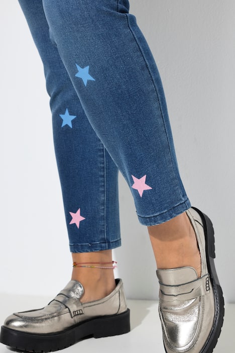 Jeans Emma, Slim Fit, 5-Pocket, Sterne